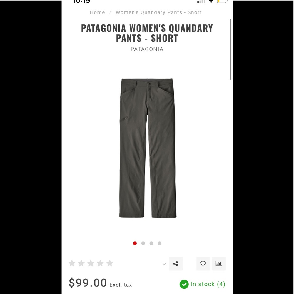 Patagonia worn wear women’s Quandary Pants